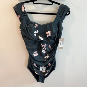 NWT Albion Fit The Victoria Off Shoulder One Piece Swimsuit Large